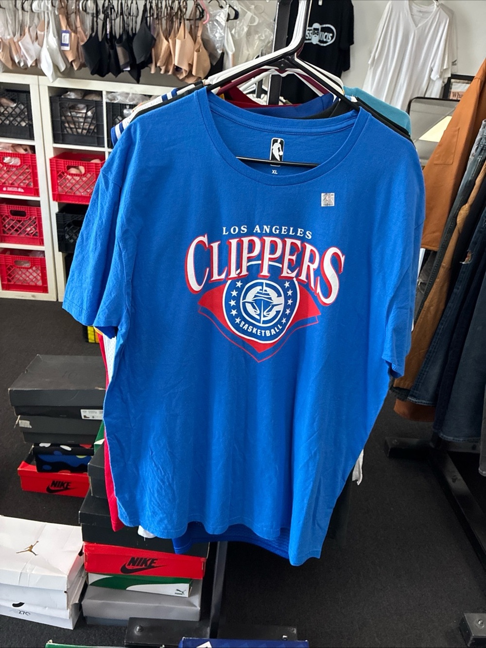 New Junk Food NBA Court Classic Los Angeles Clippers T Shirt SZ XL New